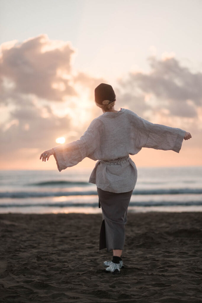 linen kimono in the SFC shop
